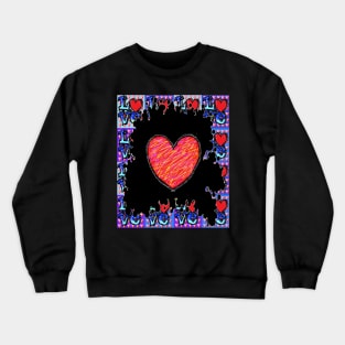 love,red,heart 2 Crewneck Sweatshirt